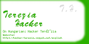 terezia hacker business card